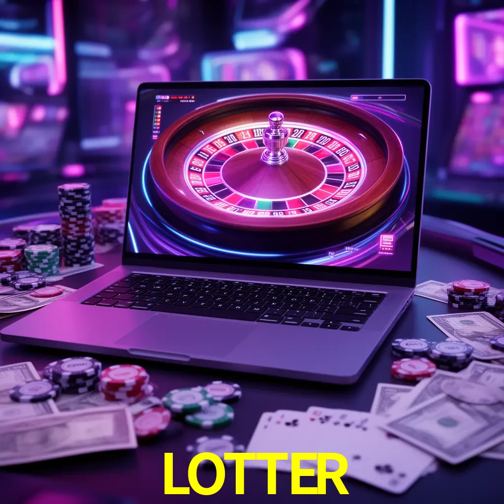 Centro móvil LOTTER con casino, cajero, bonos, app y acceso de cuenta para México